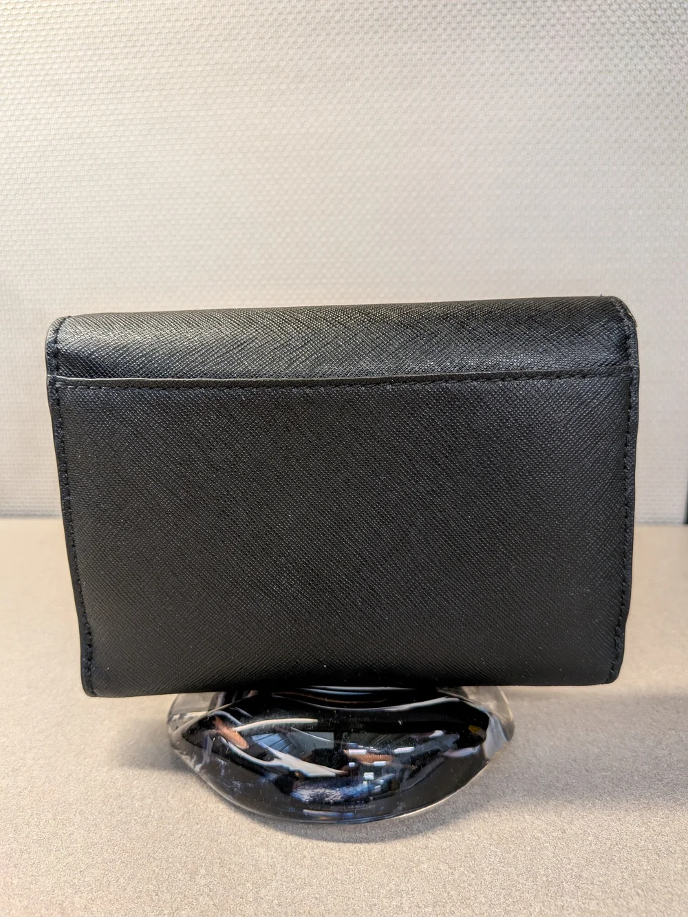 Tory Burch Black Saffiano Leather Compact Wallet